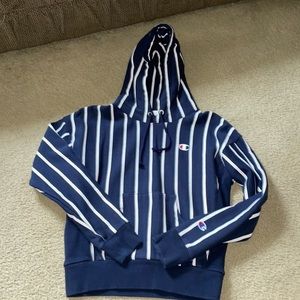 Striped champion hoodie